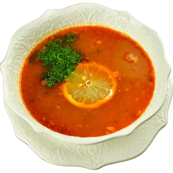 Солянка с домашними копчёностями